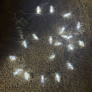 LED lighted garland w/ clips